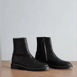 Jenni Kayne Blake Ankle Boot Black Calf Leather Sz:38/US8